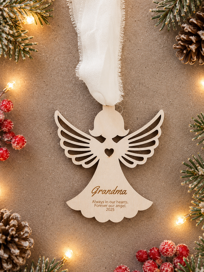 Angel Ornament - Grandma | Family Remembrance Ornament