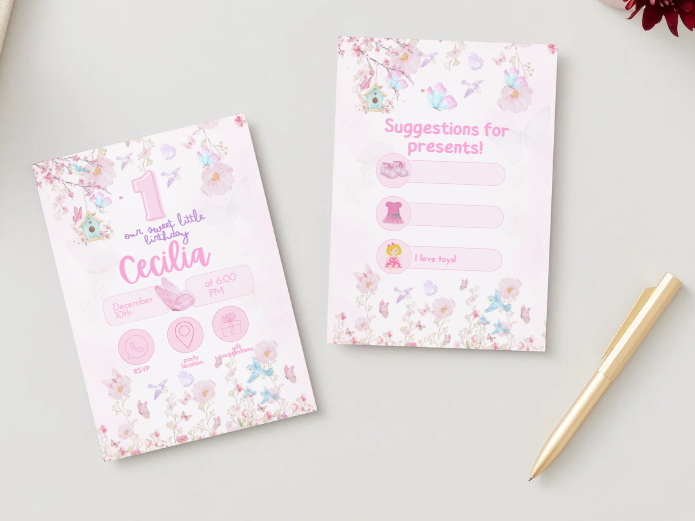 Editable Bird Birthday Party Invitation - PeppaTree Designs