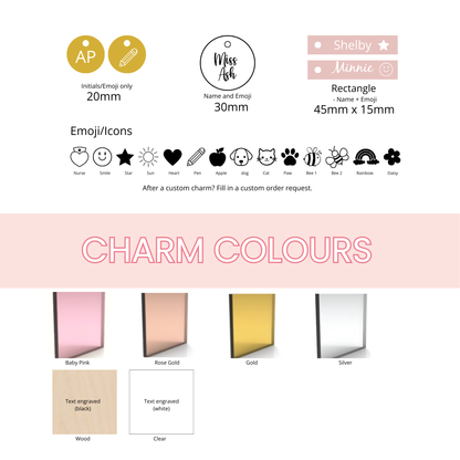 Rainbow Arch Granite White Teacher Lanyard | Nude White Tones - PeppaTree Designs