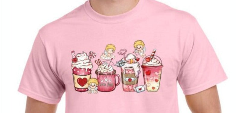 Cupid Love Fuel Coffee Valentine T Shirt - PeppaTree Designs