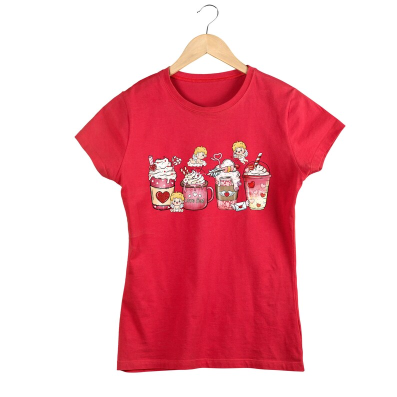 Cupid Love Fuel Coffee Valentine T Shirt - PeppaTree Designs