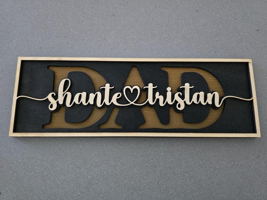 Custom Made Dad Father Grandpa Gift Wood Sign