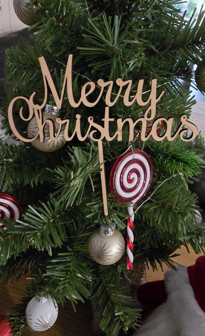 Merry Christmas Cake Topper | Christmas Party Decoration | Holiday Cake Topper Laser Cut | Festive Baking