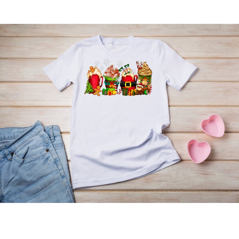 Christmas Coffee DTF Transfer | Full Colour Ready To Press - PeppaTree Design Store