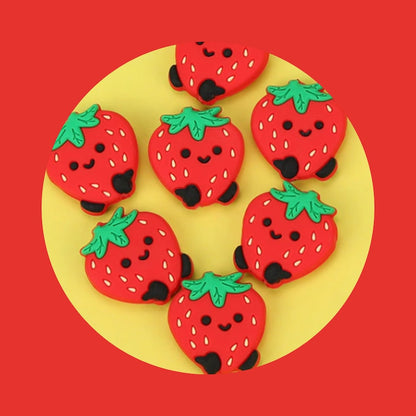 Strawberry Silicone Beads | AU | 1 bead (Pink)