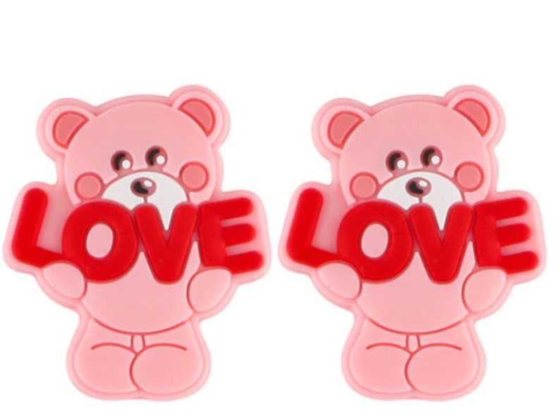 Teddy Bear Love Silicone Bead | AU | 1 piece - PeppaTree Design Store