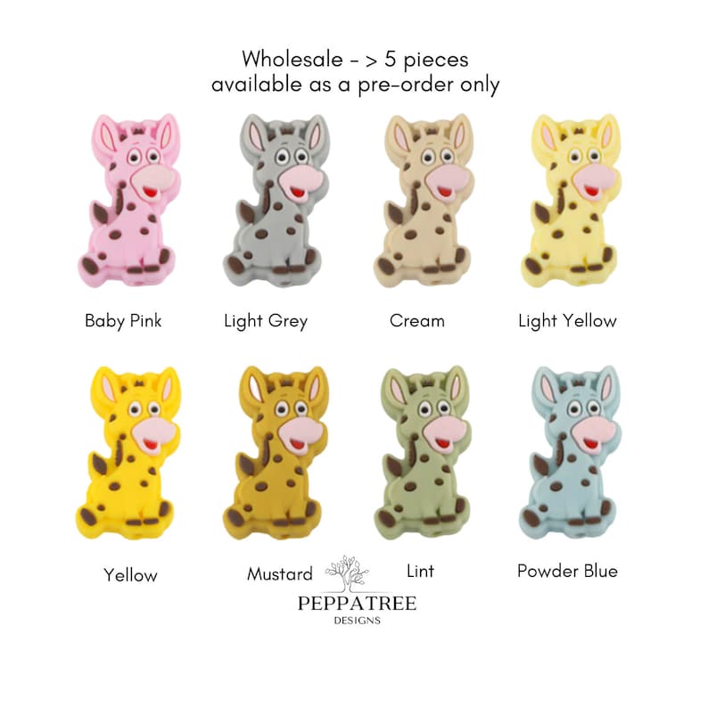 Giraffe Silicone Bead | 1 piece - PeppaTree Design Store