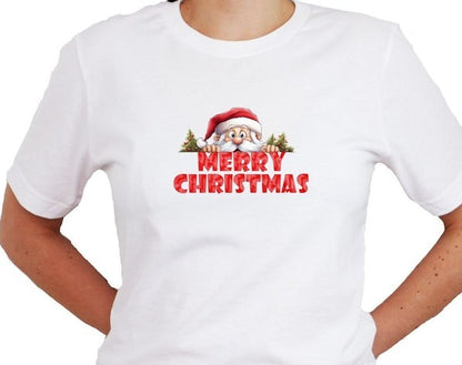 Merry Christmas Santa DTF Transfer | Full Colour Ready To Press - PeppaTree Design Store