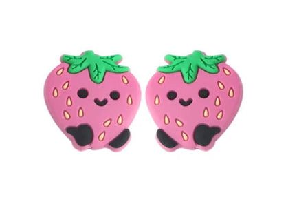 Strawberry Silicone Beads | AU | 1 bead (Pink)