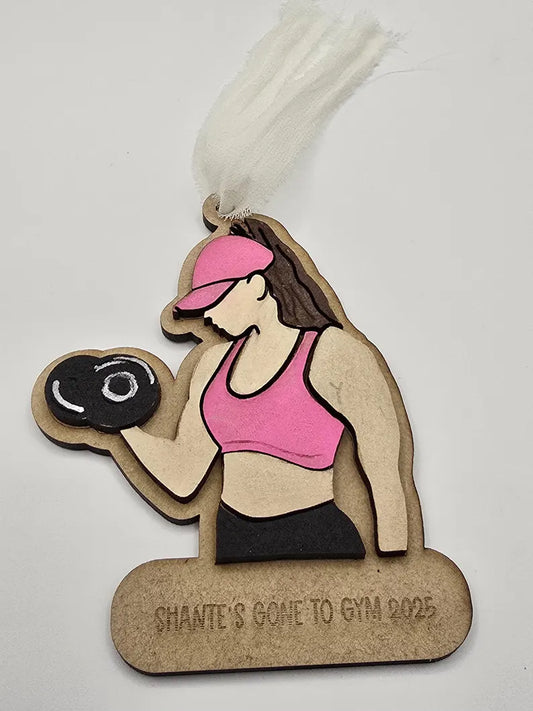 Gone to Gym Ornament - Girl - Digital