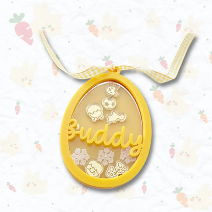 Easter - Custom Easter Egg Shaker Name Tag - PeppaTree Designs