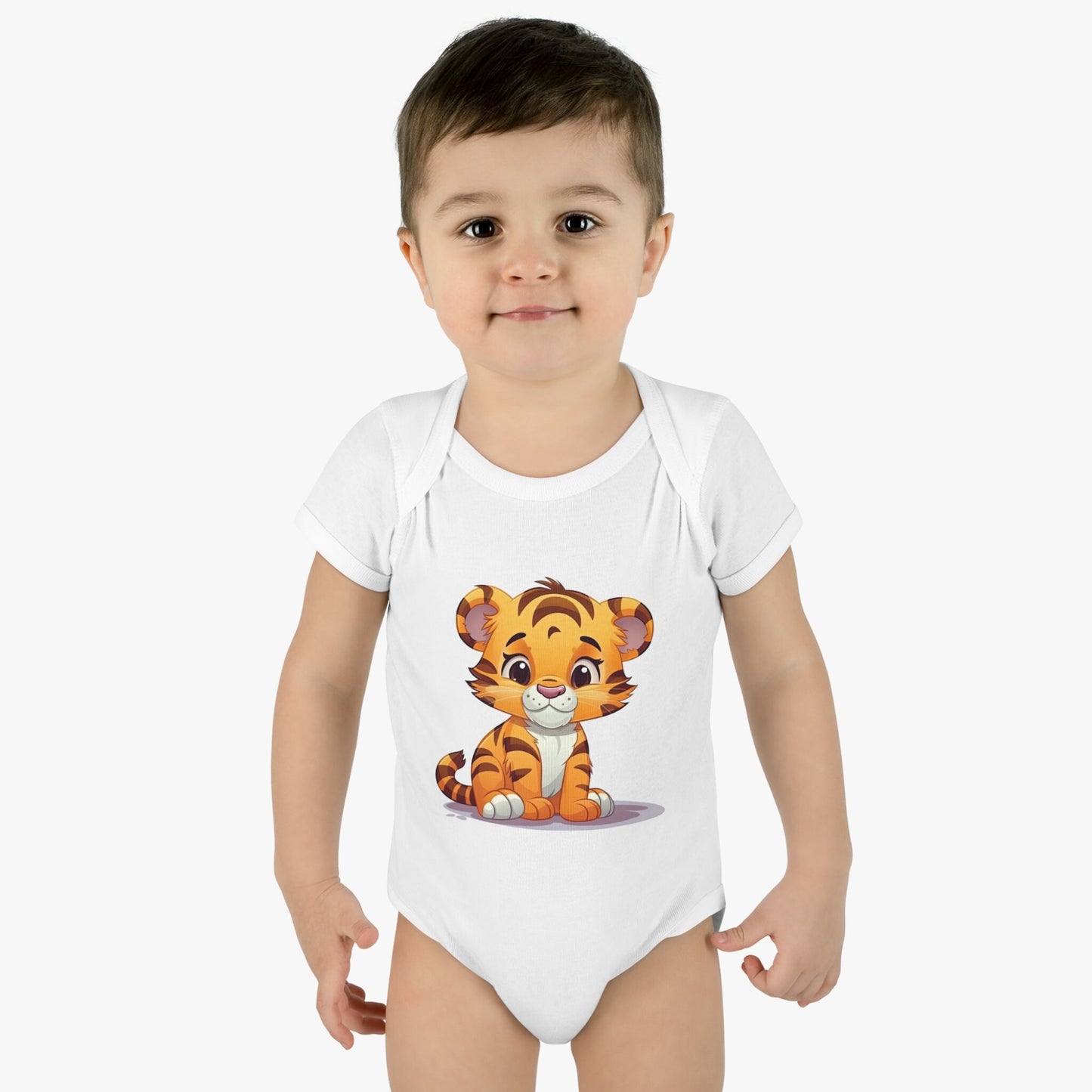 Cute Baby Safari Animals Baby Bodysuit or Bibs - PeppaTree Designs