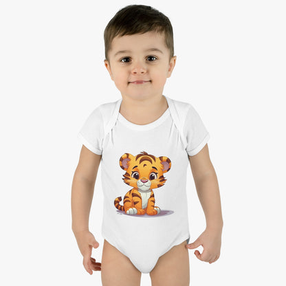 Cute Baby Safari Animals Baby Bodysuit or Bibs - PeppaTree Designs