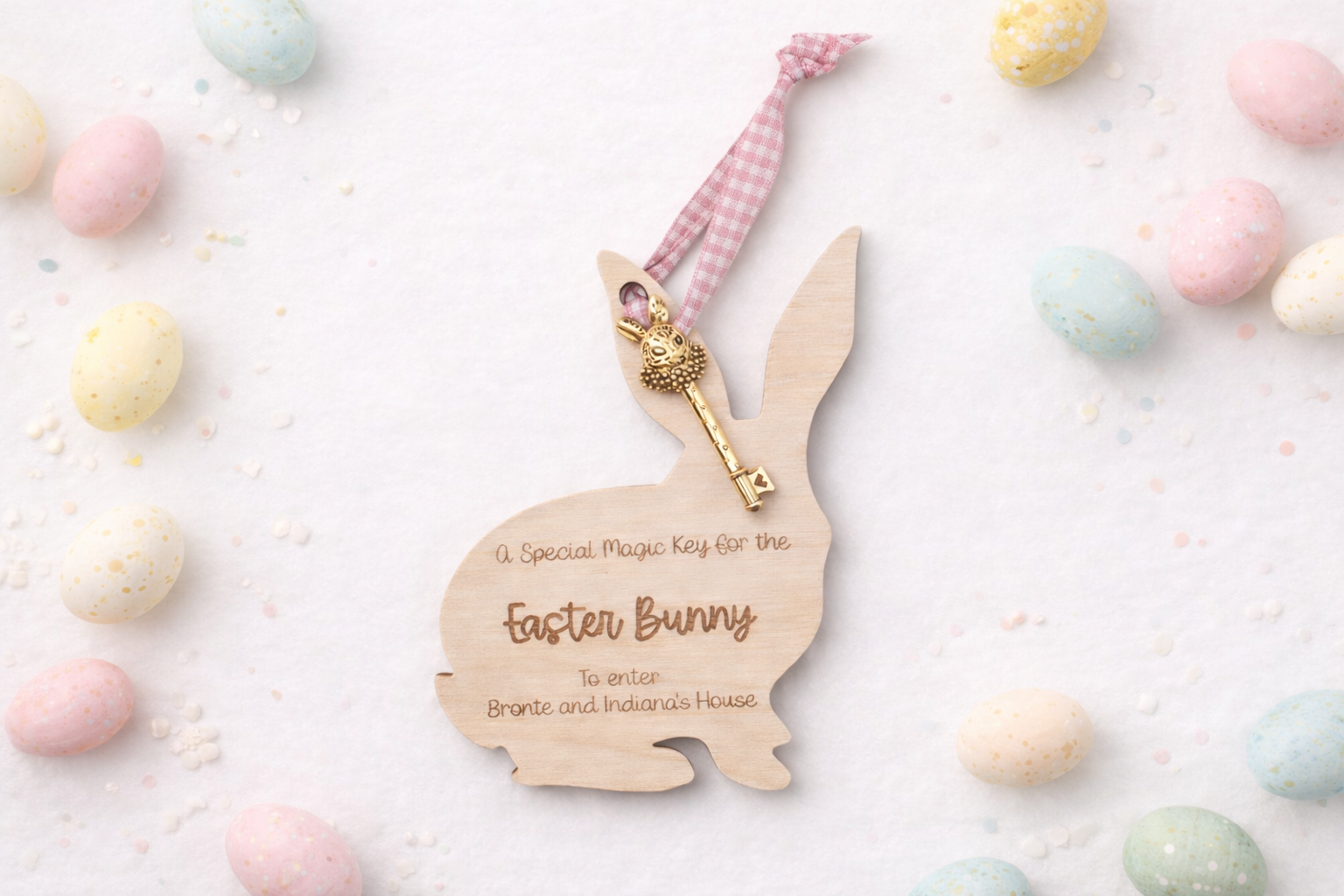 Easter Bunny's Magic Key from PeppaTree Designs, featuring a whimsical key with Easter-themed decorations and vibrant colors.