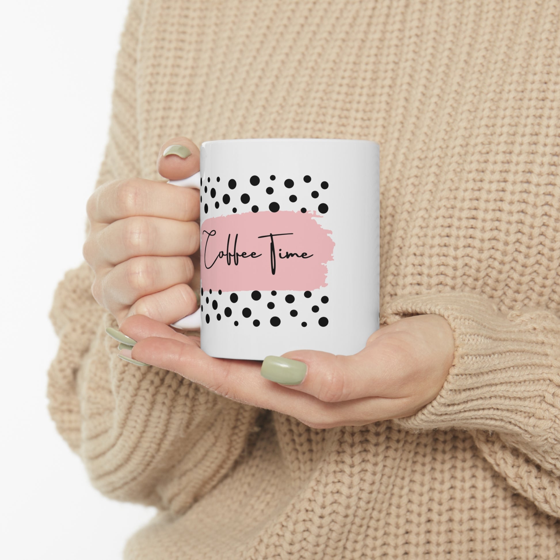 Coffee Time Pastel Mug | 11 oz - PeppaTree Design Store