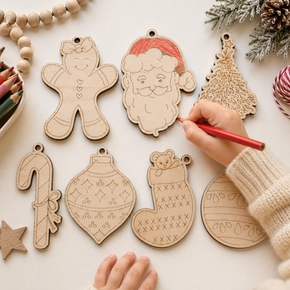 Paint + Create | Christmas Ornament Kit | 7 Piece