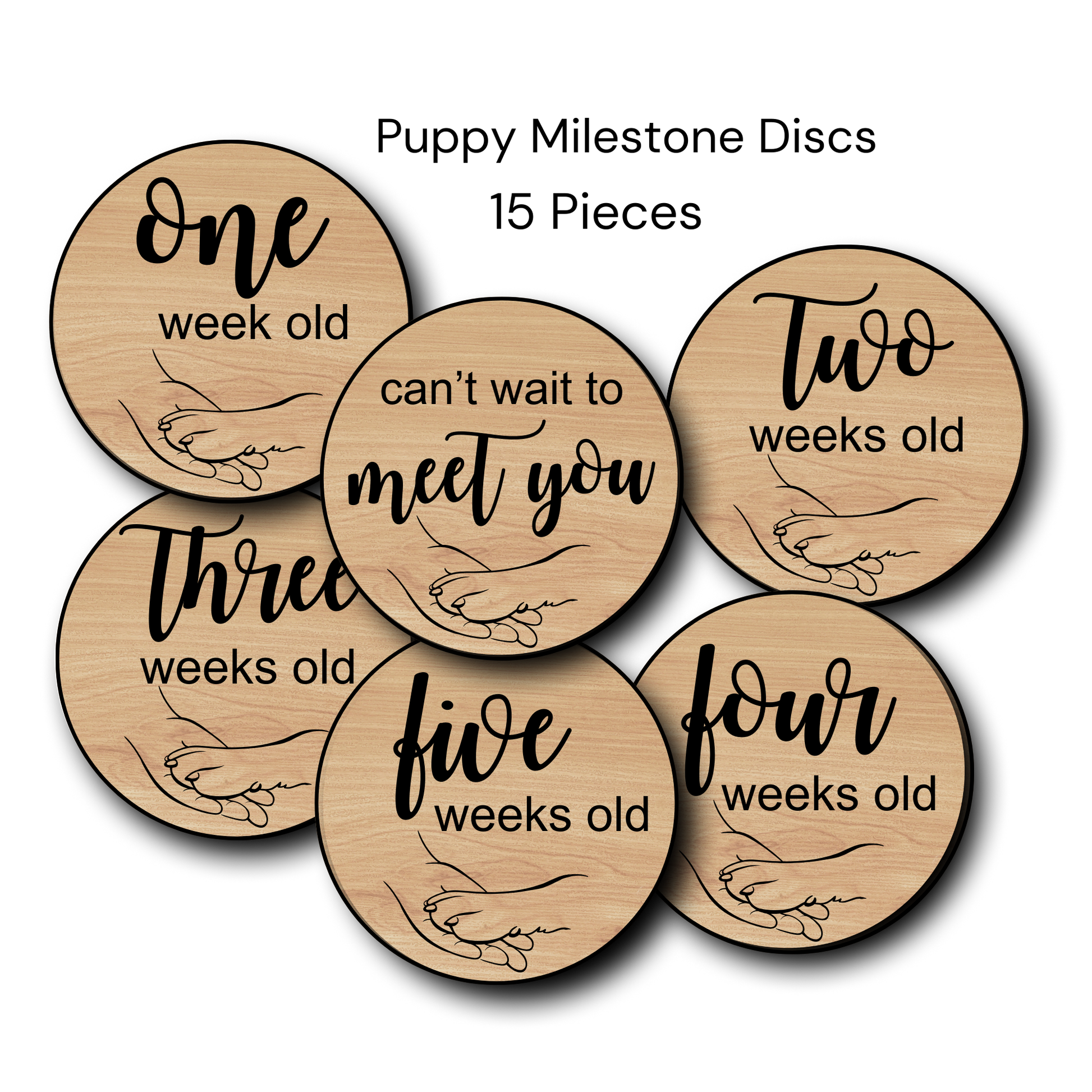 Puppy Milestone Discs - Breeder's Edition - PeppaTree Designs