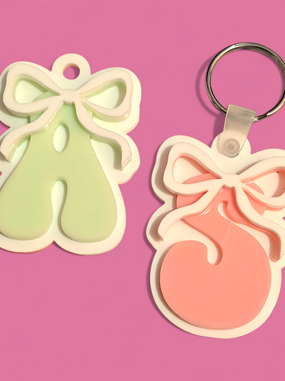 Initial Bow Keychain