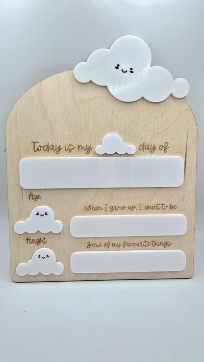 Cloud detailed First and Last Day of... Sign