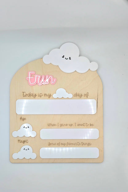 Cloud detailed First and Last Day of... Sign