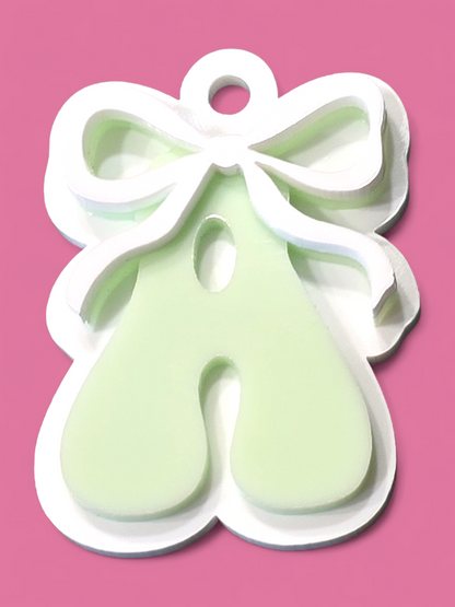 Initial Bow Keychain