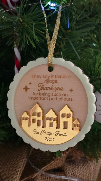 It takes a Village Ornament