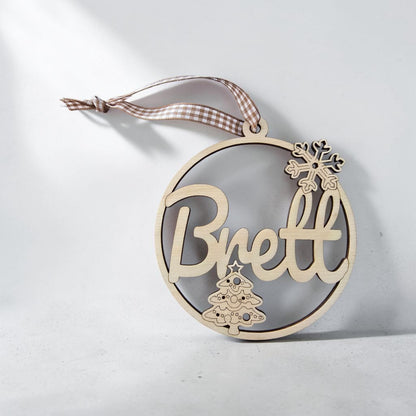 Name Ornament | Christmas Tree and Snowflake