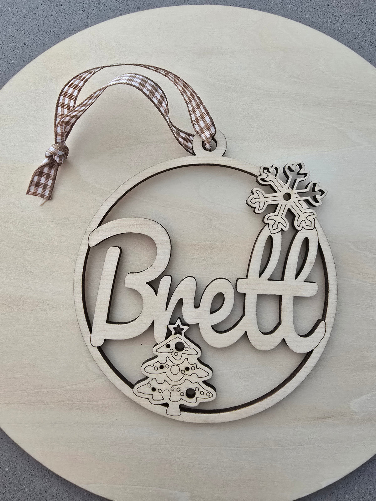 Name Ornament | Christmas Tree and Snowflake