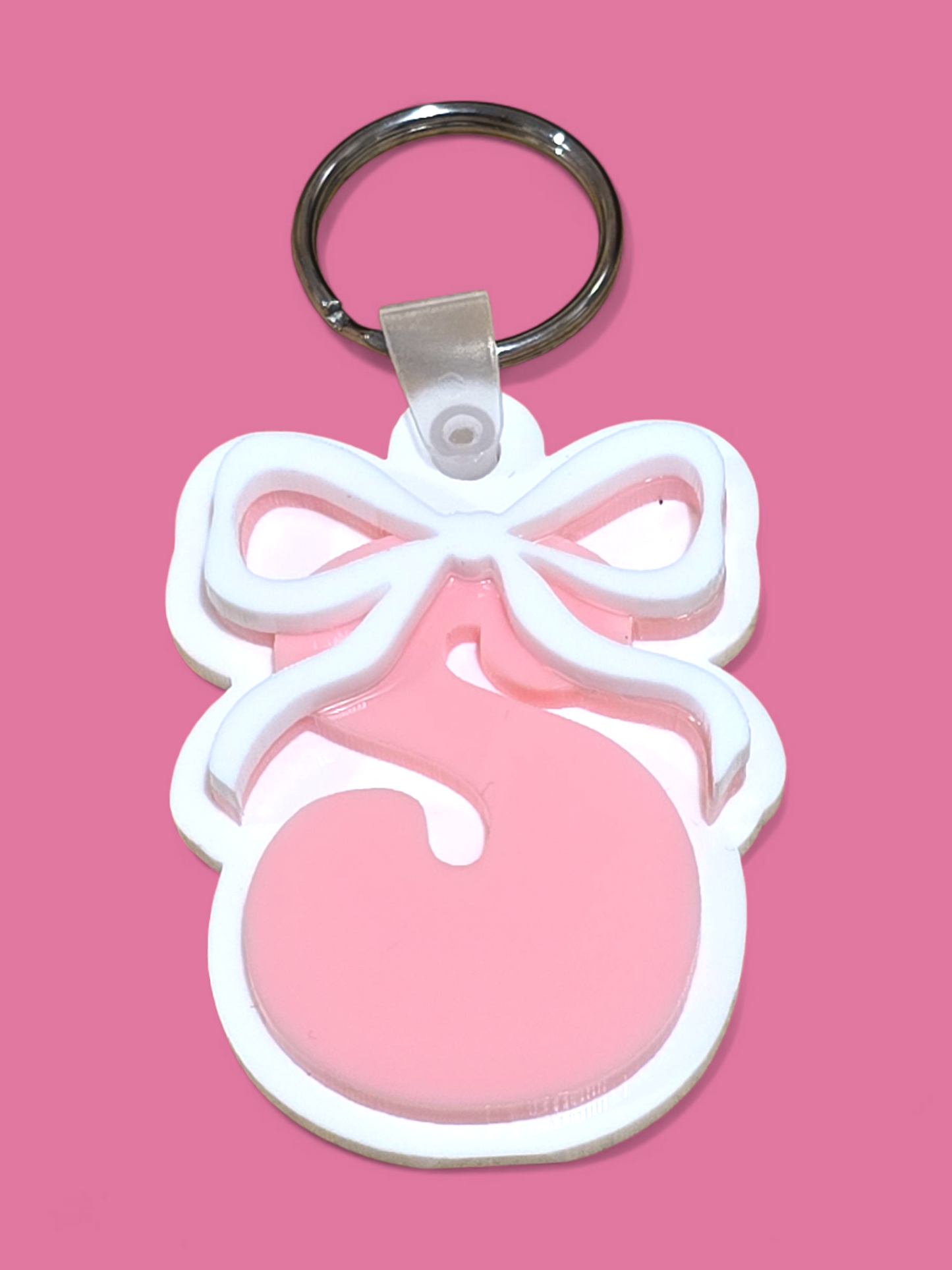 Initial Bow Keychain
