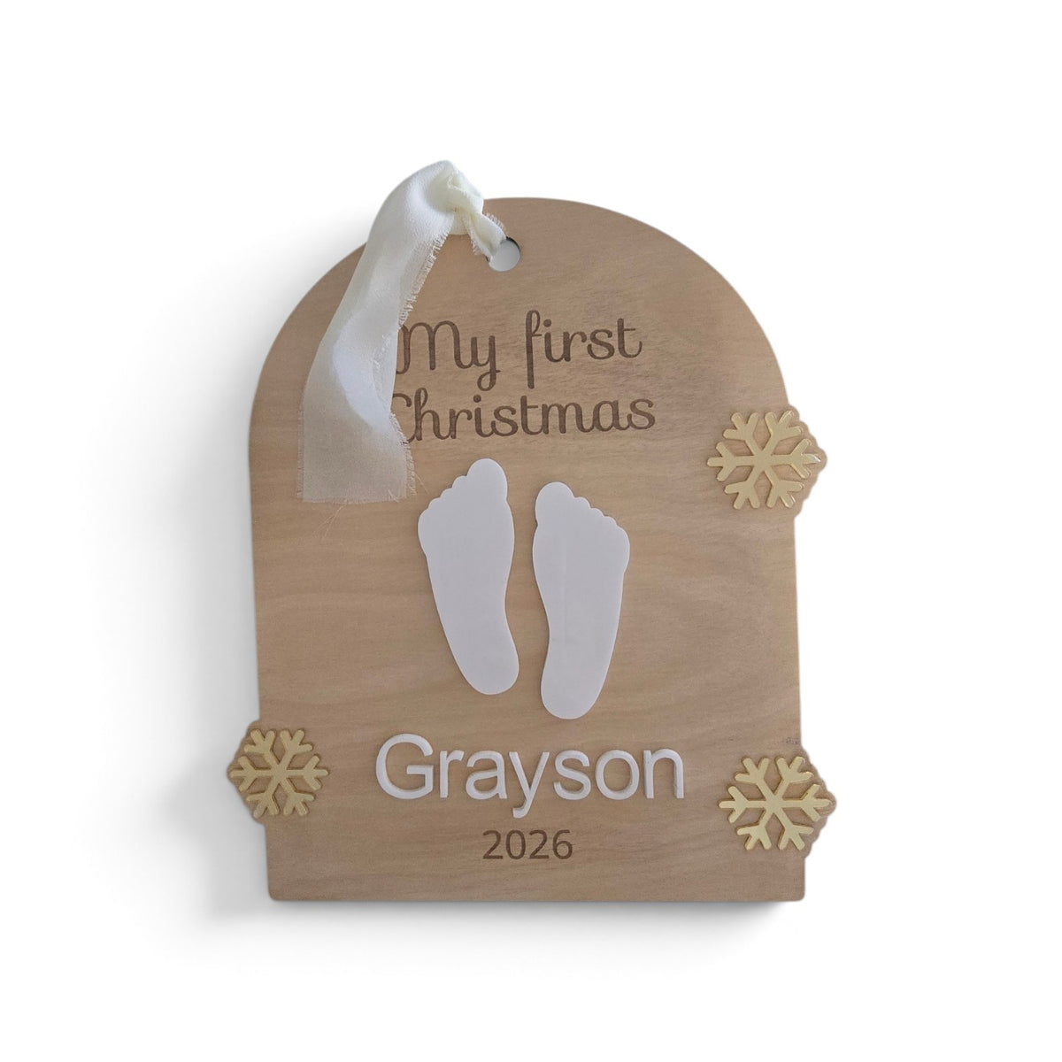 Baby's 1st Christmas Footprint Sign