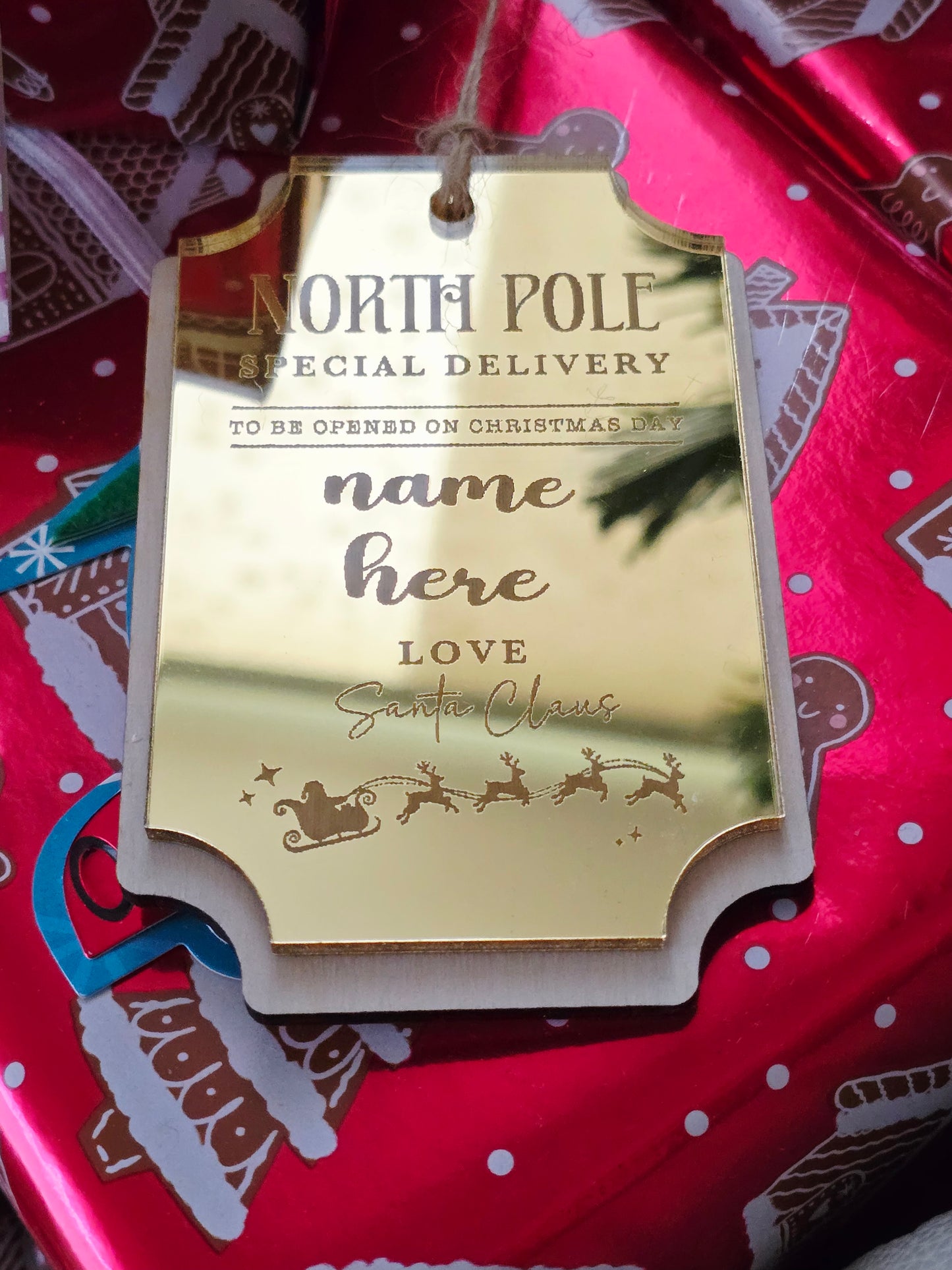 Santa Gift Tags - Acrylic Christmas Tags - PeppaTree Designs