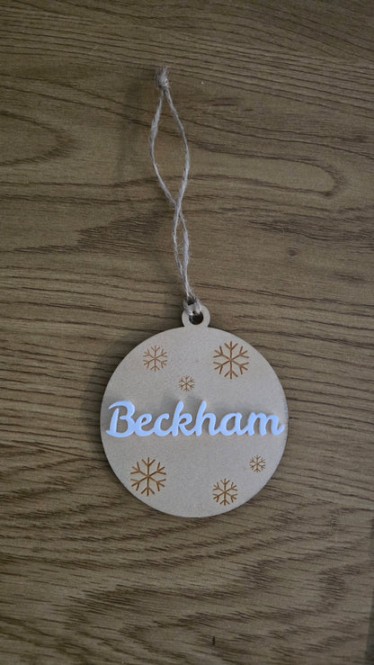 Snowflake Christmas Tree Ornament