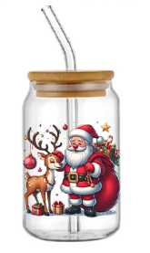 Santa Cute Christmas UV DTF Transfer | DiY Transfer Stickers