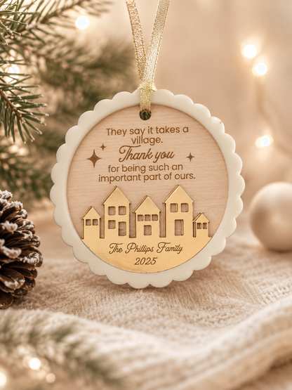It takes a Village Ornament