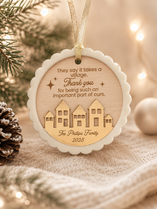 It takes a Village Ornament