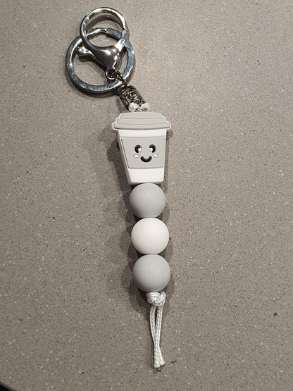 Coffee Cup Collection | Handmade Keyring or Lanyard - PeppaTree Design Store