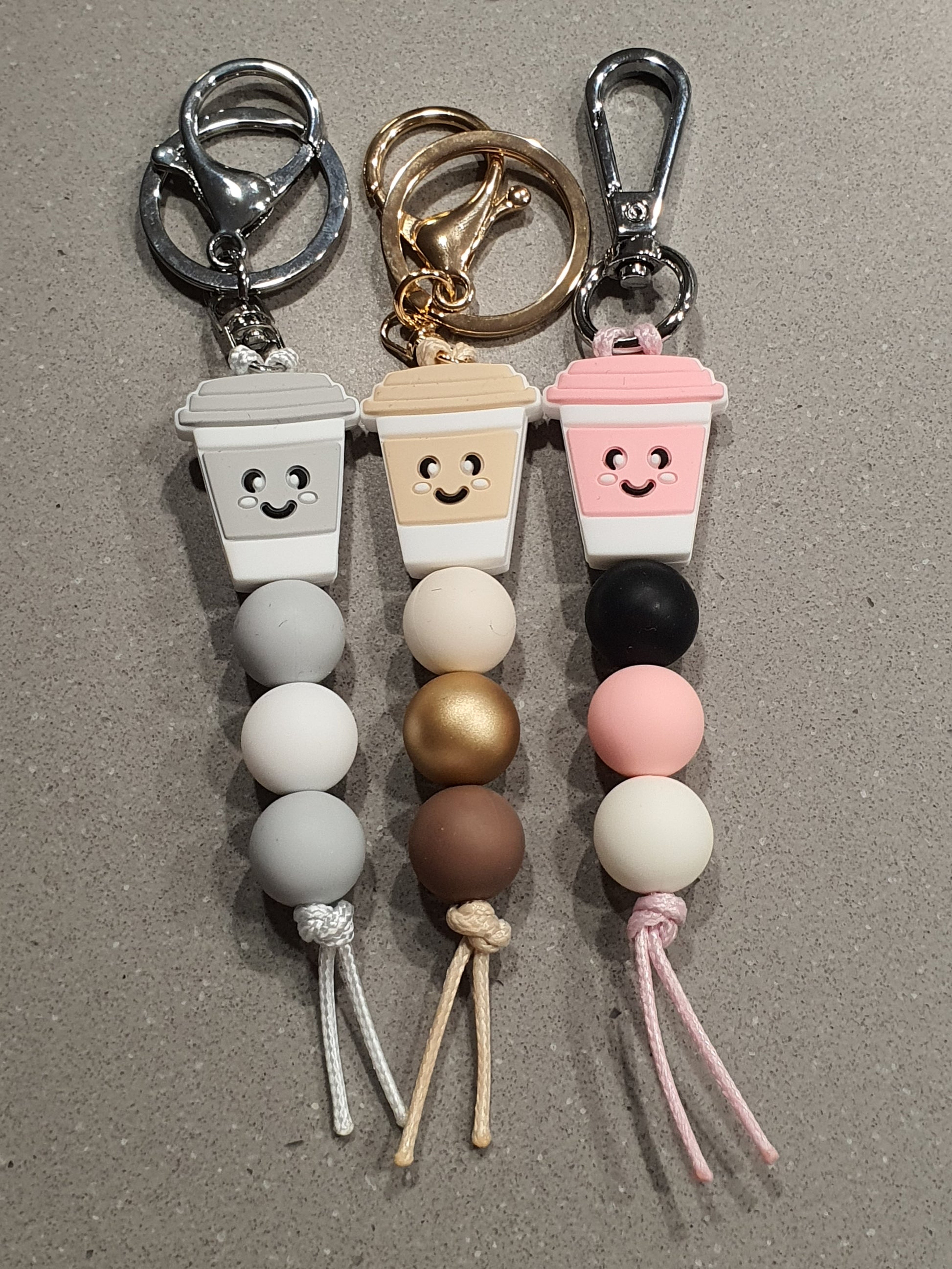 Coffee Cup Collection | Handmade Keyring or Lanyard - PeppaTree Design Store