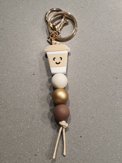 Coffee Cup Collection | Handmade Keyring or Lanyard - PeppaTree Design Store