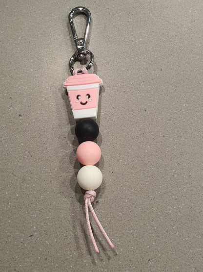 Coffee Cup Collection | Handmade Keyring or Lanyard - PeppaTree Design Store