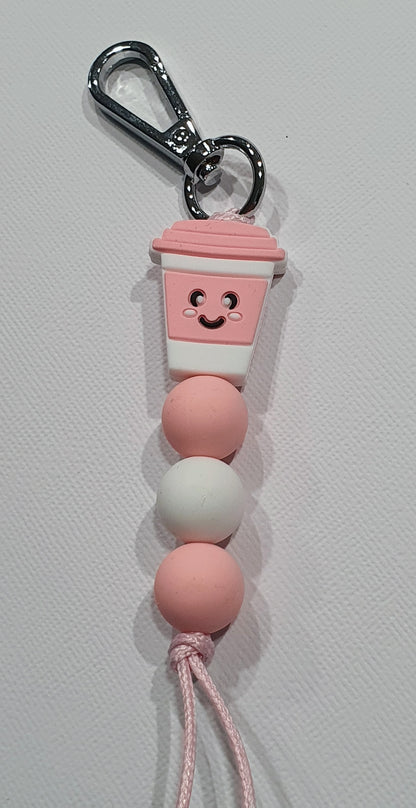 Coffee Cup Collection | Handmade Keyring or Lanyard - PeppaTree Design Store