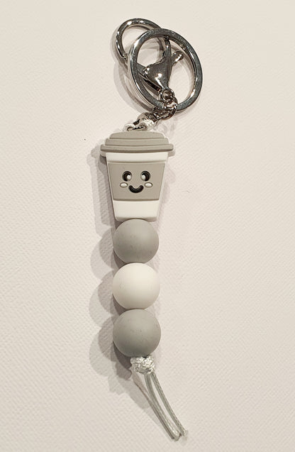 Coffee Cup Collection | Handmade Keyring or Lanyard - PeppaTree Design Store