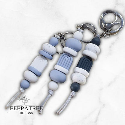 Boho Arch "Blue Storm Collection" | Handmade Keyring or Lanyard | Keyrings Id Holders Lanyards - PeppaTree Design Store