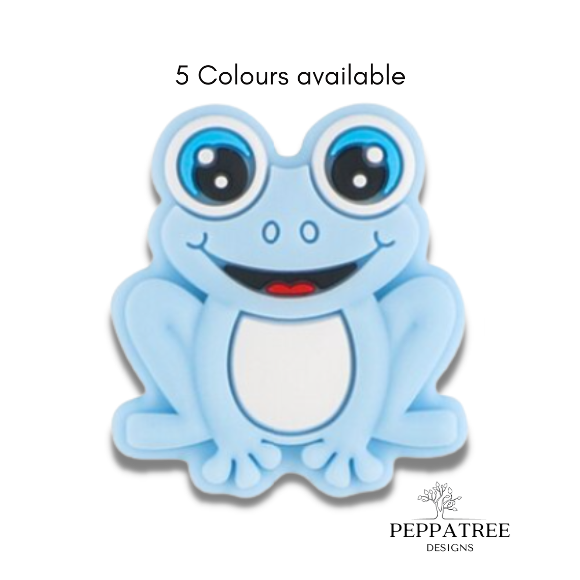 Frog Silicone Bead | 1pce | AU | 5 Colours | Bulk Beads | Knitting Beads Crafting Beads - PeppaTree Design Store