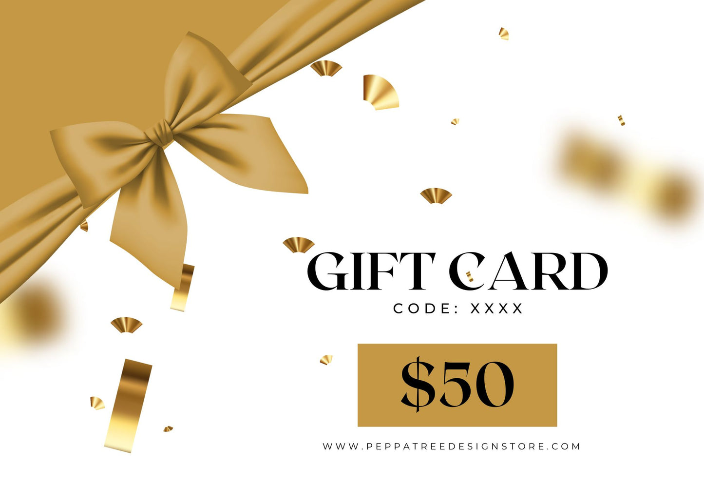 Digital Gift Card $50 - PeppaTree Design Store
