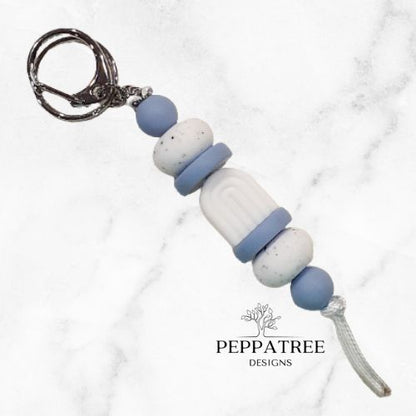 Boho Arch "Blue Storm Collection" | Handmade Keyring or Lanyard | Keyrings Id Holders Lanyards - PeppaTree Design Store