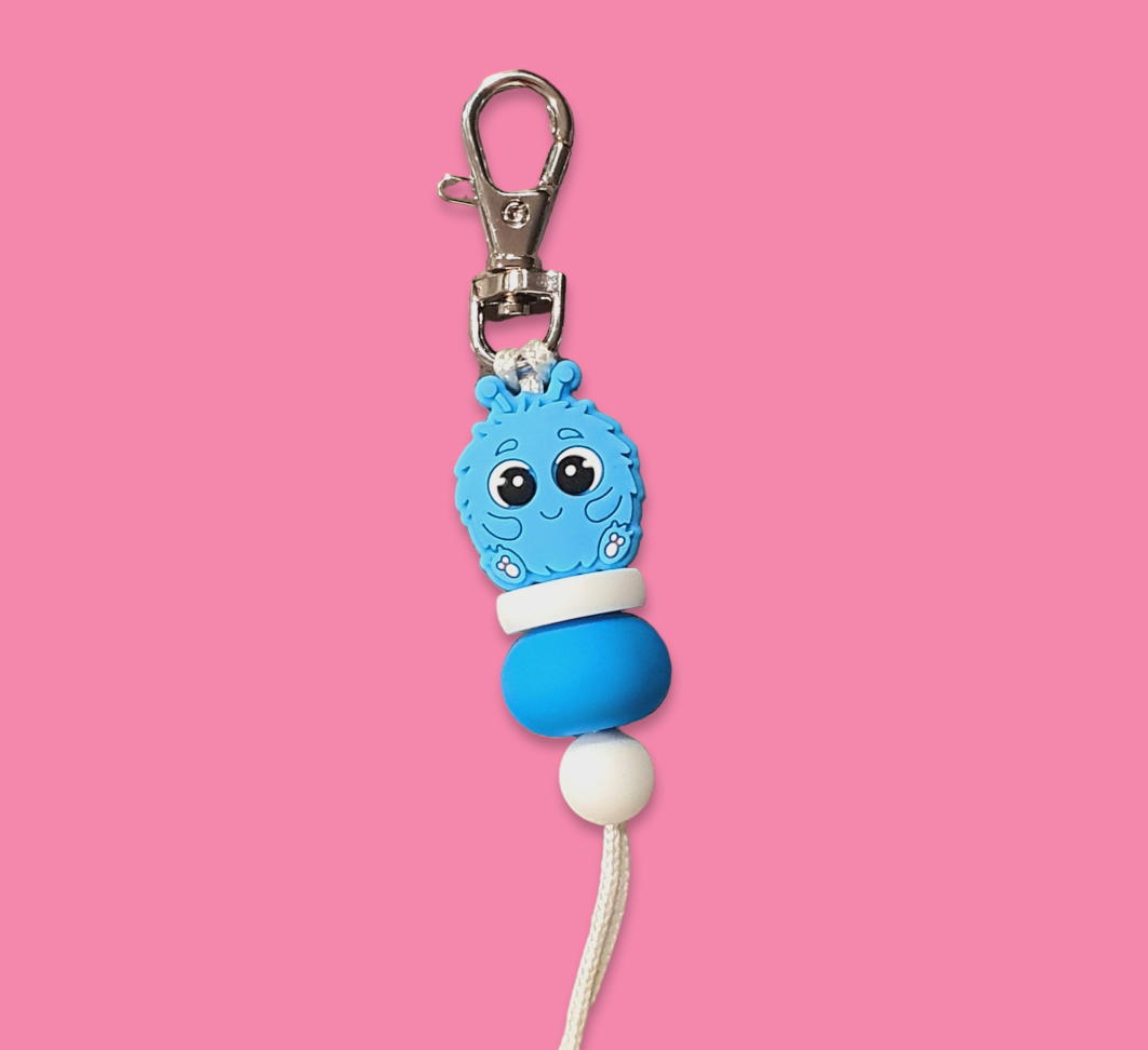 Love Bugs Fizz Balls Monster Keyring | Silicone Beaded Bag Tag Keyring | Handmade Keyring - PeppaTree Design Store