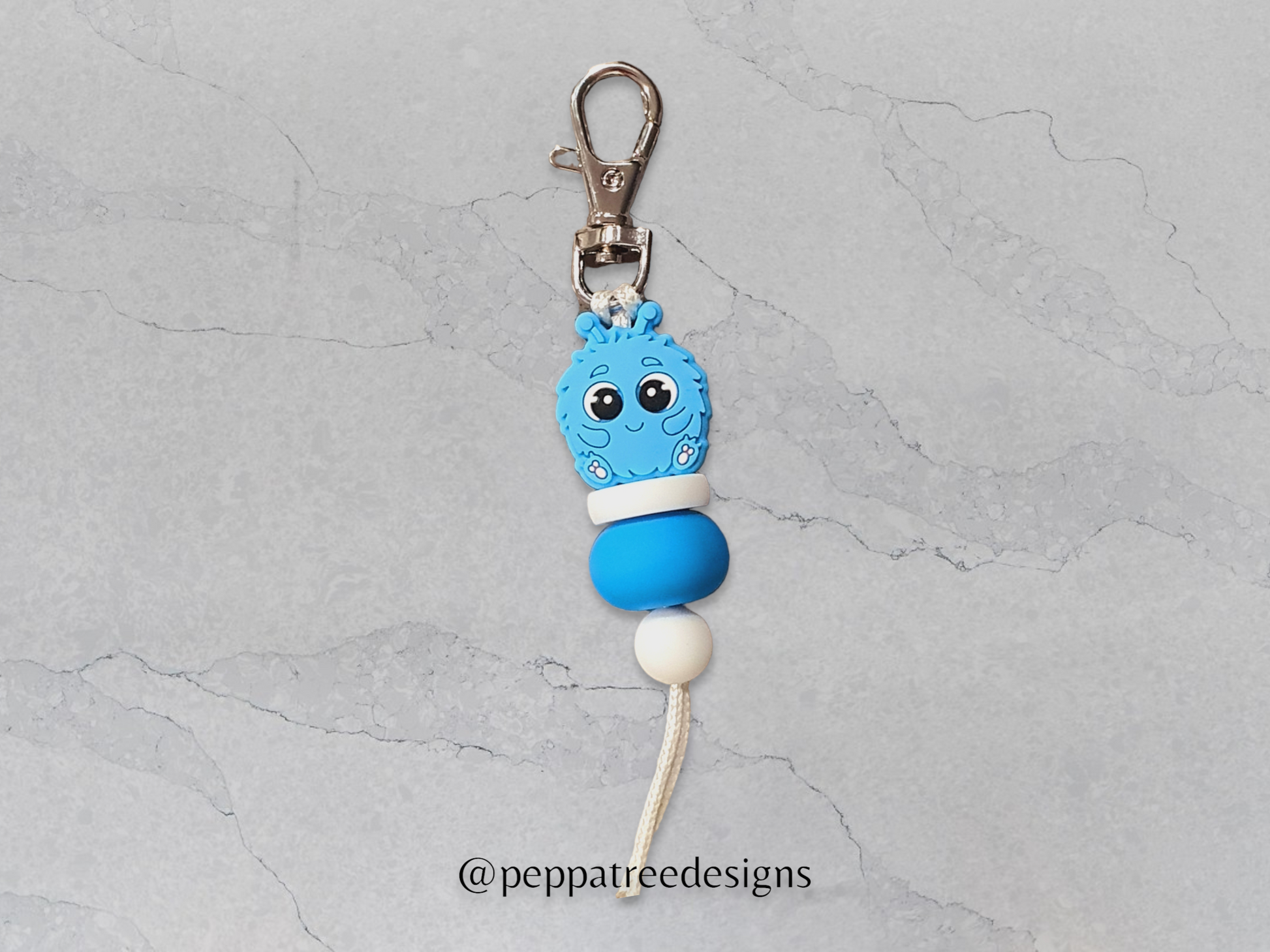 Love Bugs Fizz Balls Monster Keyring | Silicone Beaded Bag Tag Keyring | Handmade Keyring - PeppaTree Design Store