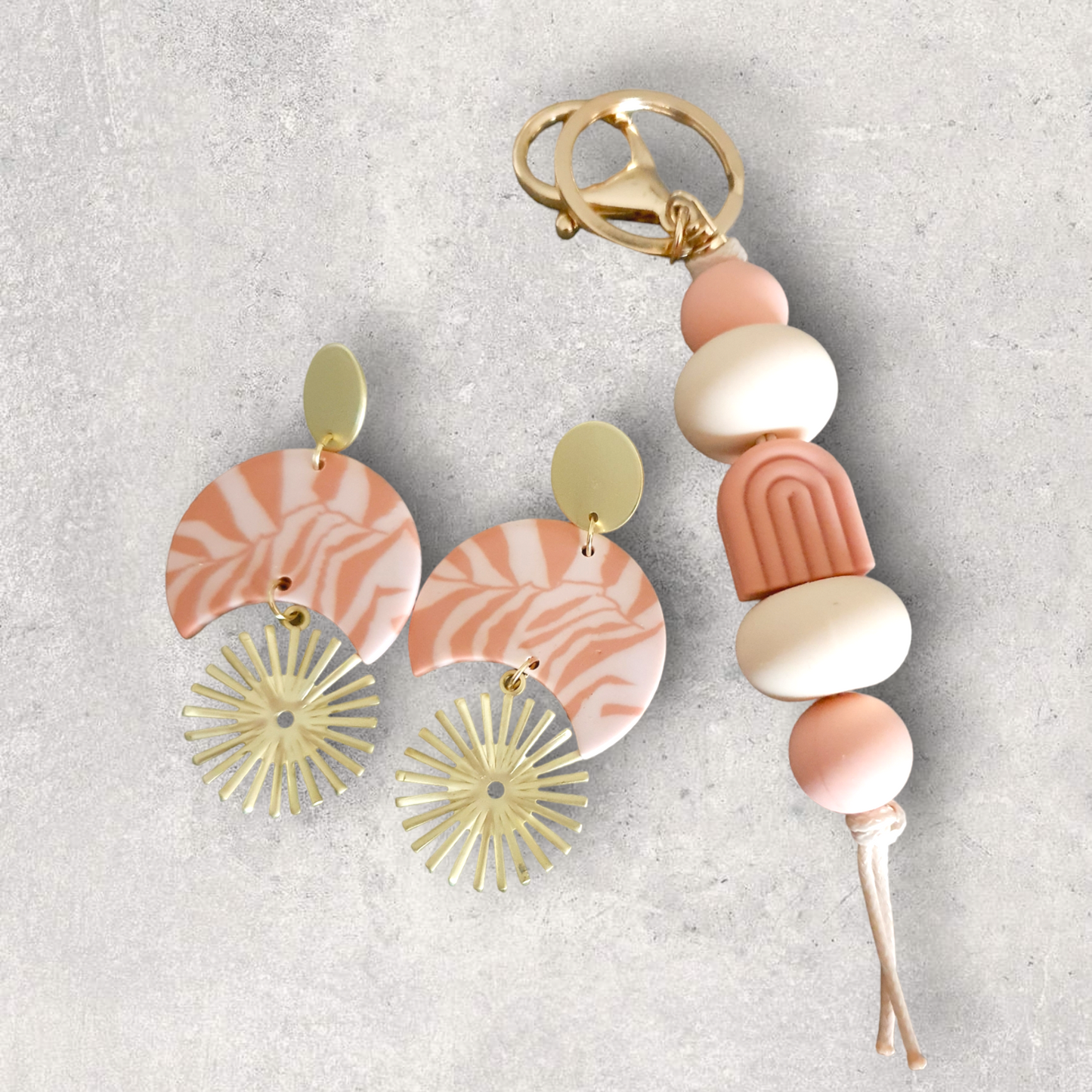 Boho Arch and Earring gift set - Peach and Clay *Limited Collection* - PeppaTree Design Store