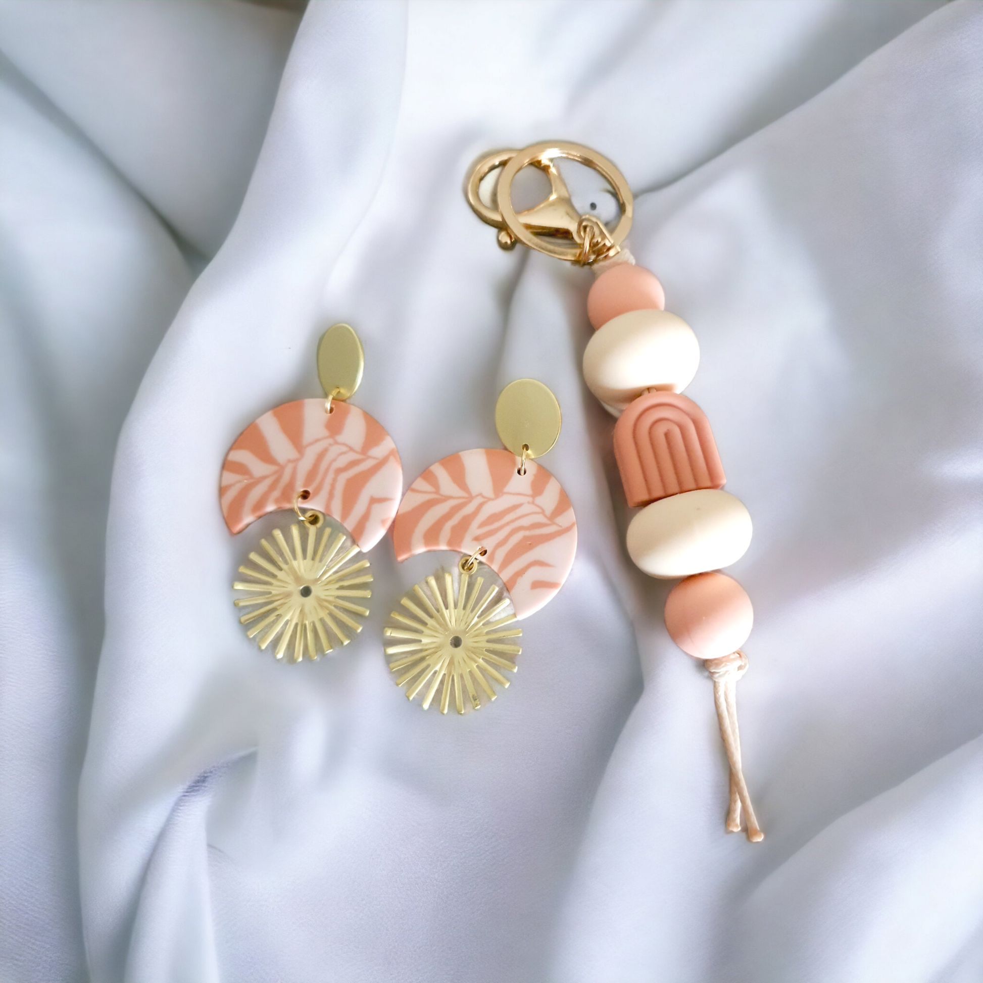 Boho Arch and Earring gift set - Peach and Clay *Limited Collection* - PeppaTree Design Store