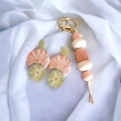 Boho Arch and Earring gift set - Peach and Clay *Limited Collection* - PeppaTree Design Store